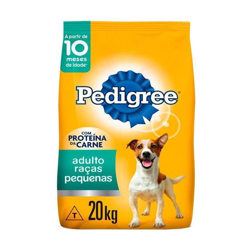 Embalagem da ração Pedigree para cães adultos de raças pequenas