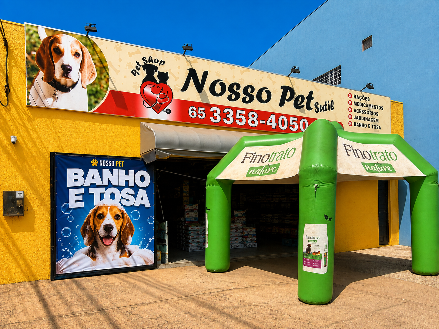 Fachada da unidade Nosso Pet Novo Terceiro / Coophamil
